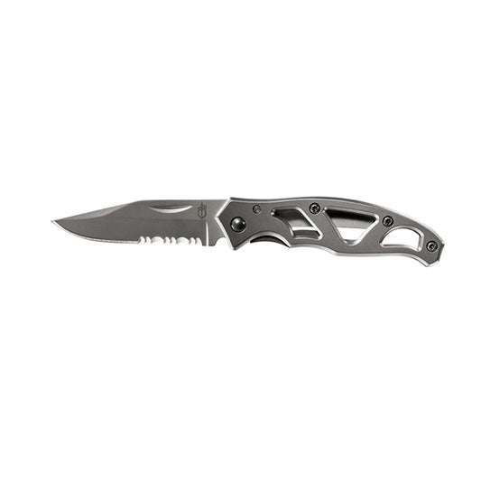 Gerber Paraframe Mini Silver Serated Edge Folding Knife