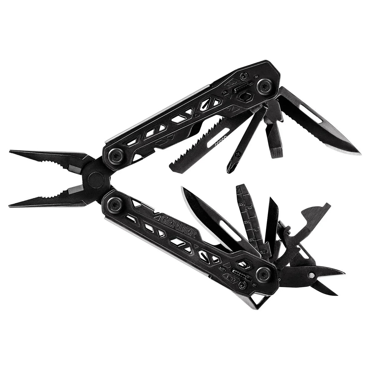 Gerber Truss 17-in-1 EDC Multitool Pliers, Pocket Knife with Sheath, Black