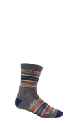 Wide Open Multi Stripe Midweight Micro Crew Sock Men's