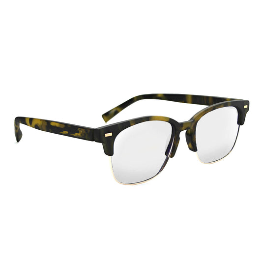 Optic Nerve Sanibel Shiny Demi Shiny Gold Blue Light Frame