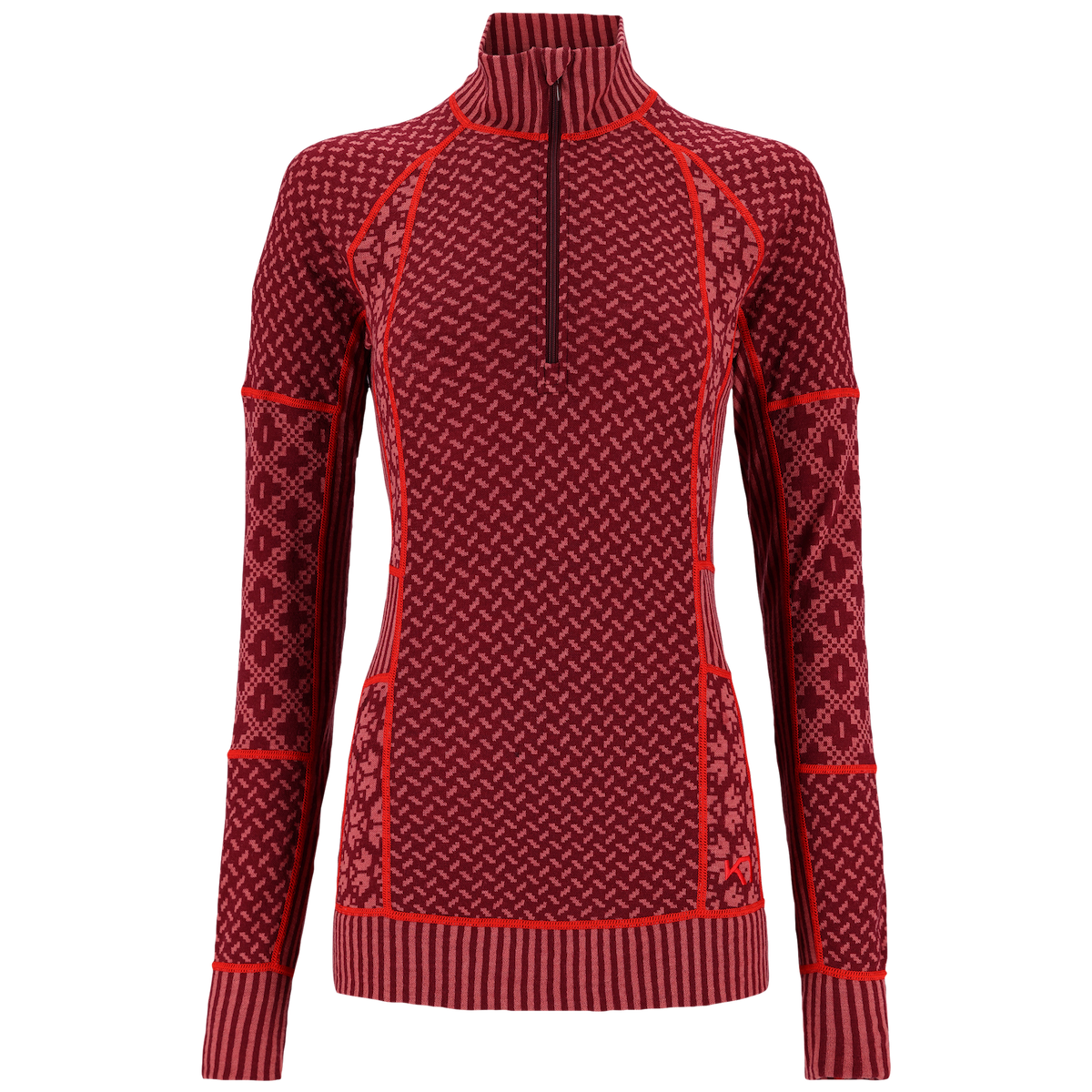 Kari Traa Smekker Half Zip Baselayer - 100% Merino Wool