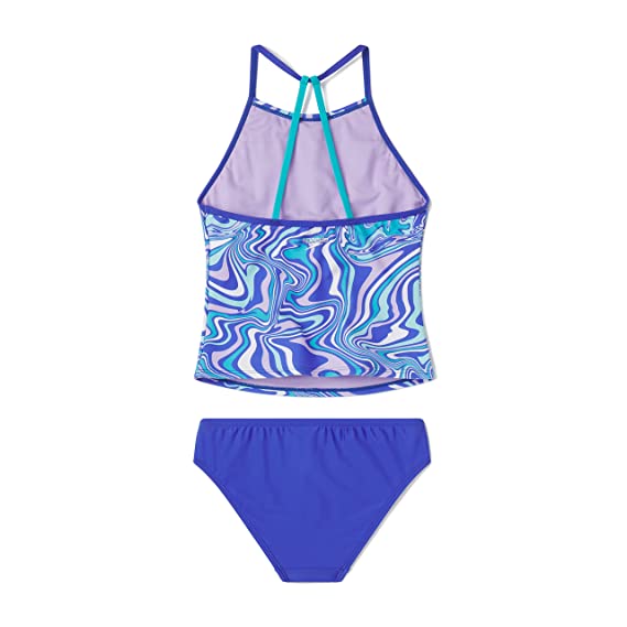 Speedo Printed High Neck Tankini Set