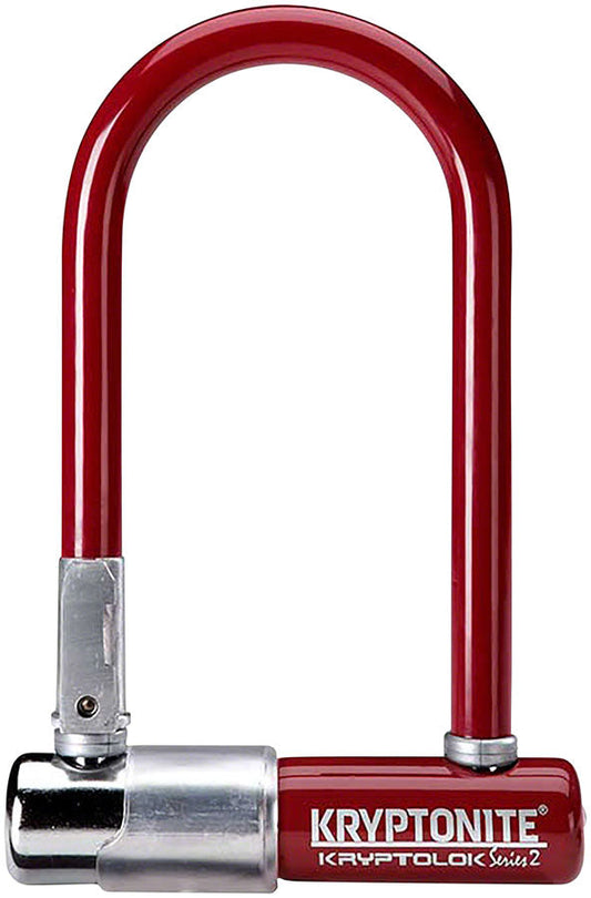 Kryptonite Krypto Series 2 Mini-7 U-Lock - 3.25 x 7", Keyed, White, Includes bracket