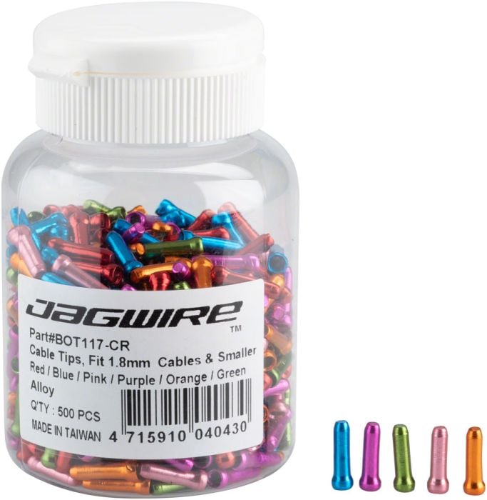 Jagwire 1.8mm Cable End Crimps Combo Bottle