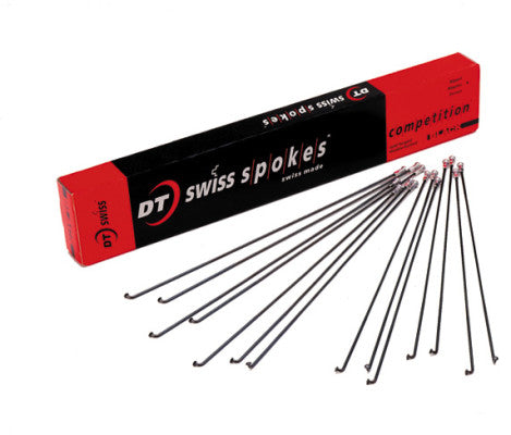 DT Swiss Competition Spoke: 2.0/1.8/2.0mm 294mm J-bend Black- Single